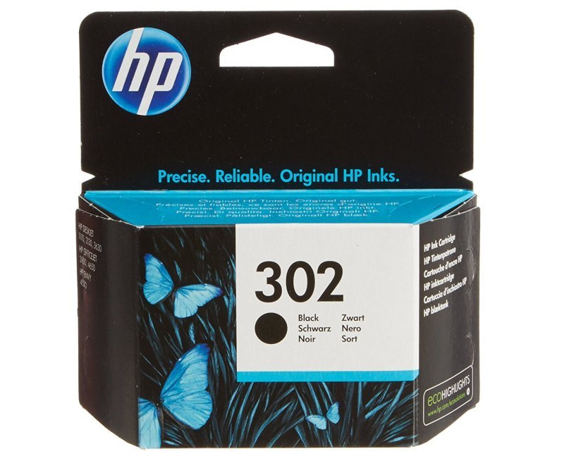 Image of HP Ink/302 Cartridge Black - F6U66AE