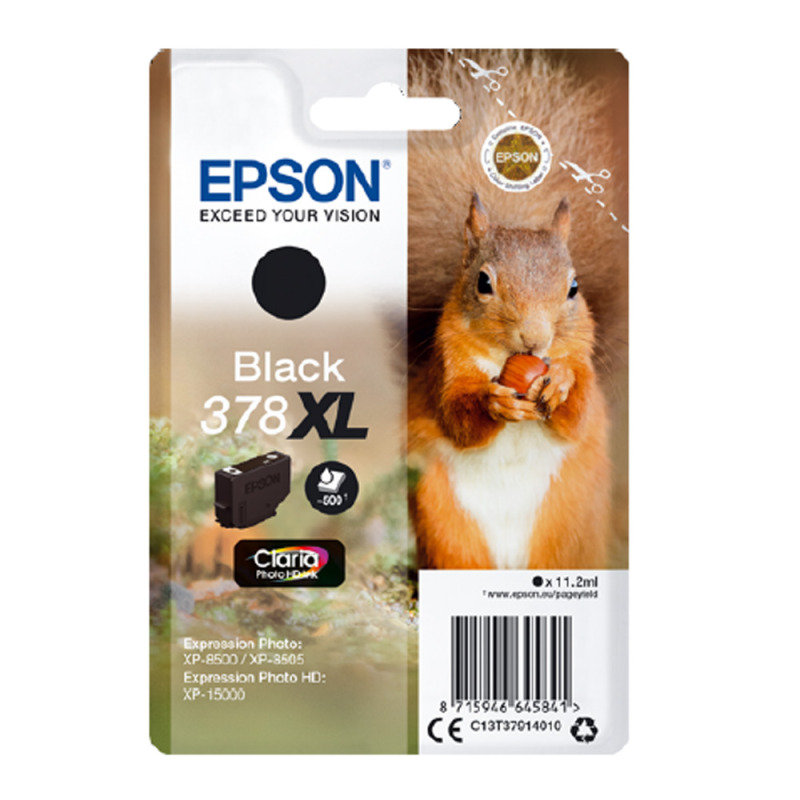 Image of Epson 378XL Black Photo HD Inkjet Cartridge