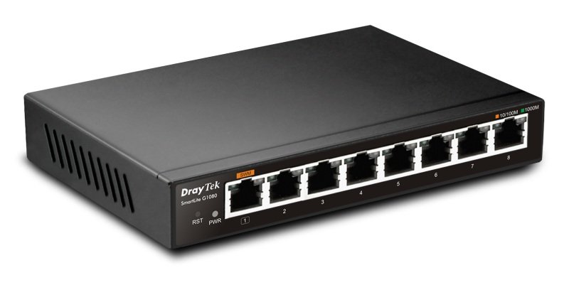 Click to view product details and reviews for Draytek Vigorswitch G1080 Web Smart 8 Port Gigabit Managed Switch.
