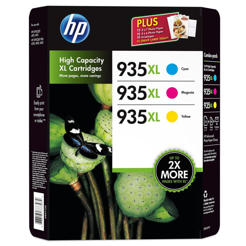 Image of HP 935XL Officejet Value Combo Pack - F6U78AE