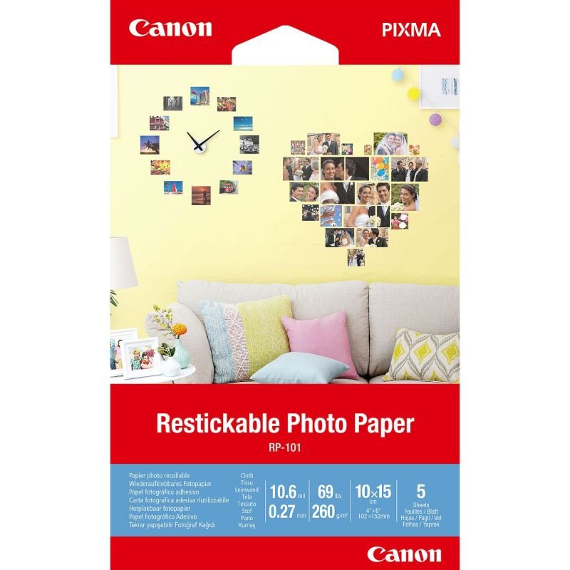 Canon Restickable Photo Paper RP-101 4x6in (Pack of 5) Review