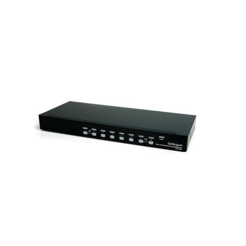 Image of StarTech.com 8 Port 1U Rackmount DVI USB KVM Switch - USB DVI KVM Switch - DVI KVM Switch - USB KVM Switch