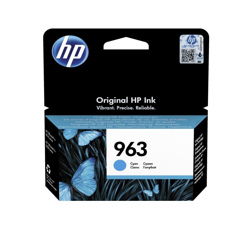 Image of HP 963 Cyan Original Ink Cartridge (3JA23AE)