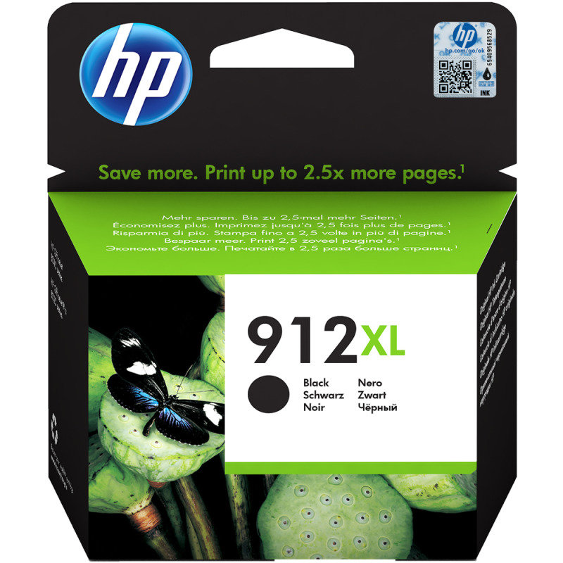 Image of HP 912XL High Yield Ink Cartridge Black 3YL84AE