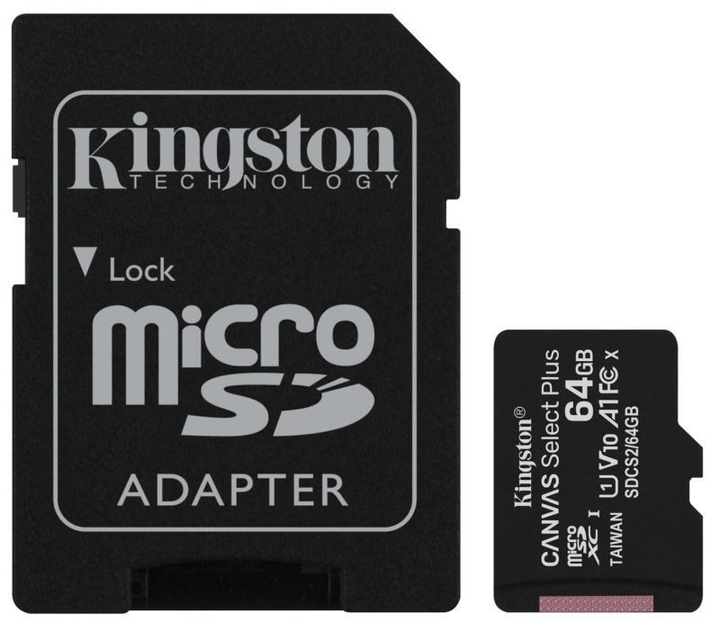 Click to view product details and reviews for Kingston Canvas Select Plus 64gb Microsd Memory Card With Adapter.
