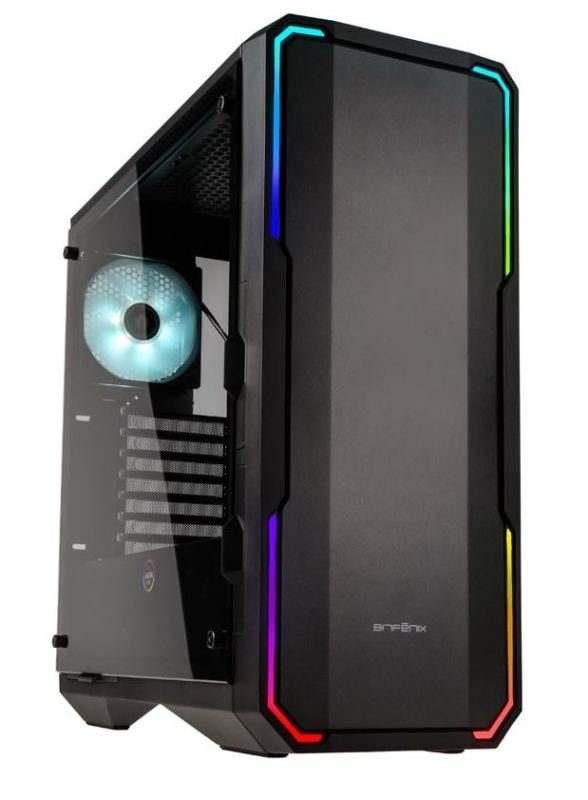 Image of Bitfenix Enso Midi Tower RGB Gaming Case - Black Tempered Glass