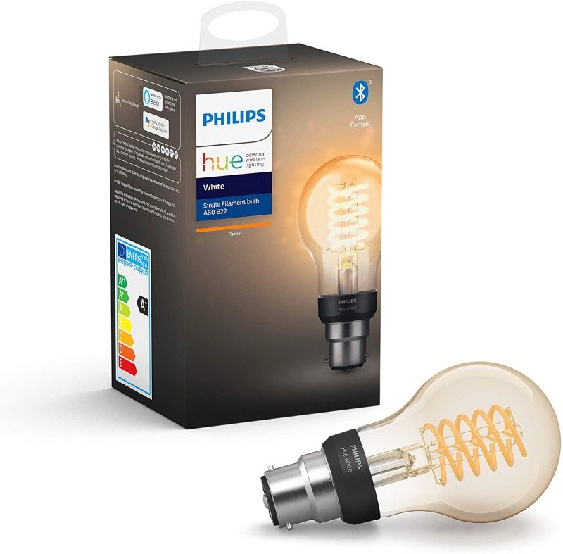 Philips Hue Bluetooth Filament White B22 Smart Bulb - Works with Alexa and Google Assistant*