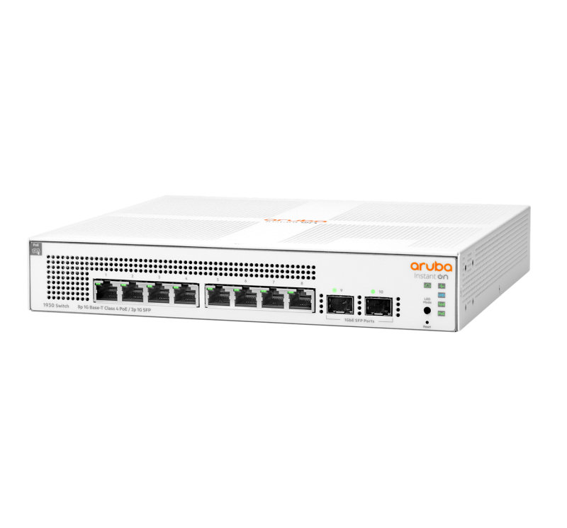Image of HPE Aruba Instant On 8G Class4 PoE 2SFP 124W Switch - Switch - 8 Ports - Managed - Rack-mountable