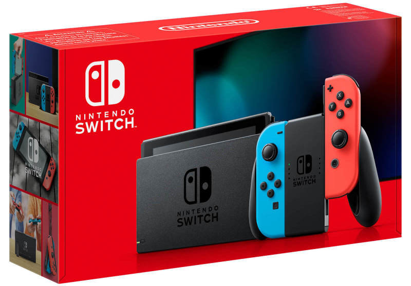 Nintendo Switch Console Neon Red Neon Blue