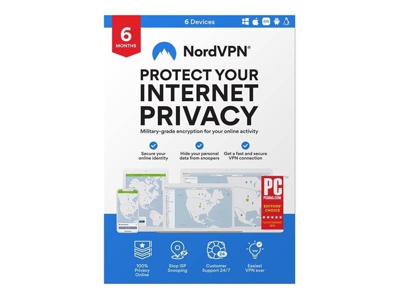 Nordvpn Subscription Licence 6 Months 1 Licence