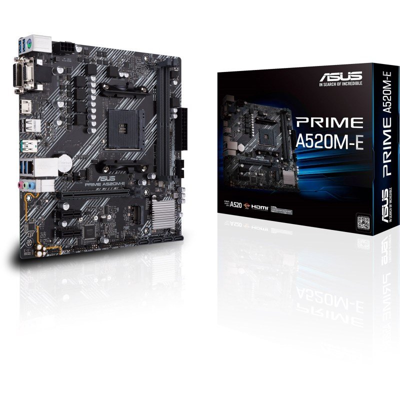 Asus Prime A520m E Amd Socket Am4 Matx Motherboard