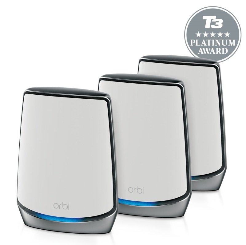 Click to view product details and reviews for Netgear Orbi Wifi 6 Mesh System Ax6000 Rbk853 Wifi 6 Router With 2 Satellite Extenders.