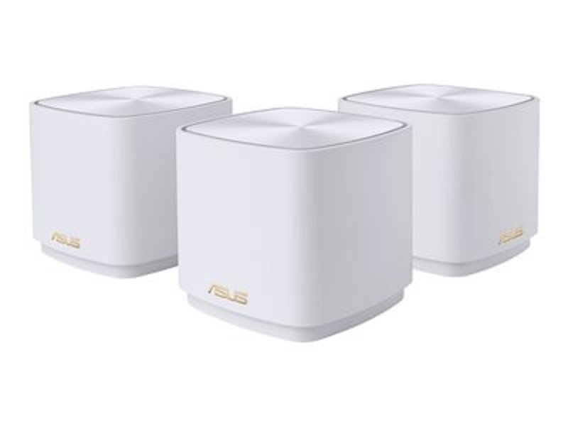 ASUS ZenWiFi AX Mini (XD4) Wi-Fi System - Mesh - 2.4 GHz / 5 GHz - Gigabit Ethernet -White 3PACK