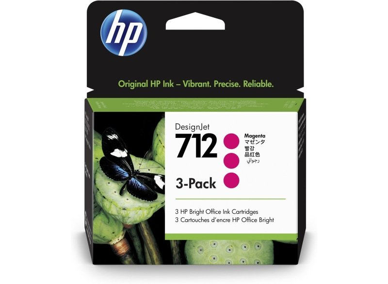Image of HP 712 3-Pack 29-ml Magenta DesignJet In