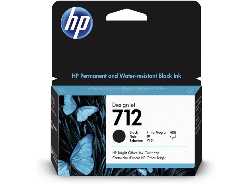 Image of HP 712 38-ml Black DesignJet Ink Cartridge