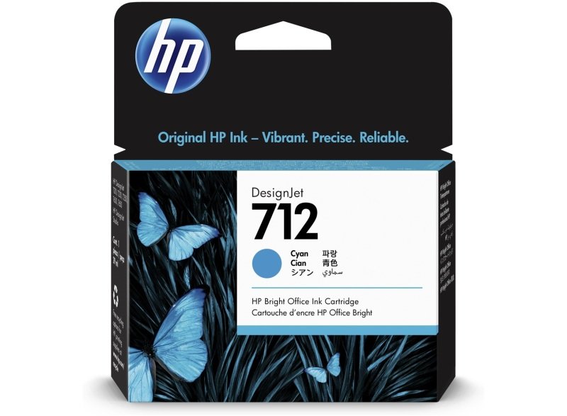 Image of HP 712 29-ml Cyan DesignJet Ink Cartridge