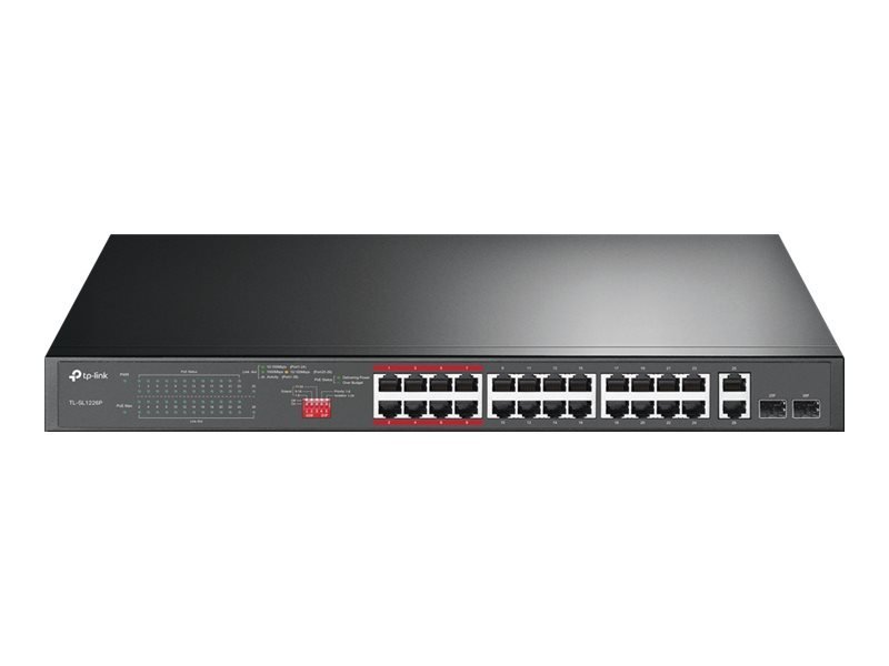 Click to view product details and reviews for Tp Link Tl Sl1226p 24 Port 10 100mbps 2 Port Gigabit Unmanaged Poe Switch.