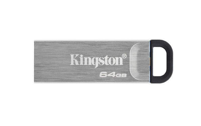Kingston DataTraveler® Kyson 64GB USB Flash Drive - with Stylish Capless Metal Case