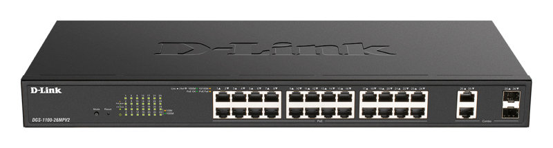 Image of D-Link DGS-1100-26MPV2 26 Ports Manageable Ethernet Switch - 2 Layer Supported