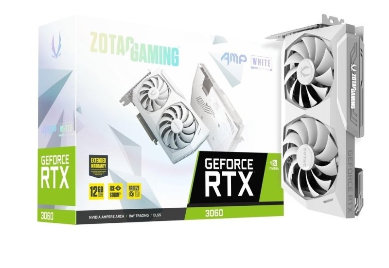 Zotac GeForce RTX 3060 12GB AMP White Edition Ampere Graphics Card