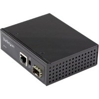 StarTech.com PoE+ Industrial Fiber to Ethernet Media Converter 60W - SFP to RJ45
