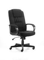 Moore Executive Chair Black Fabric With Arms
