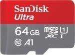SanDisk Ultra microSDXC 64GB + SD Adapter 120MB/s  A1 Class 10 UHS-I