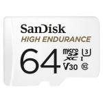 SanDisk High Endurance microSDXC 64GB + SD Adapter - for Dashcams & home monitoring