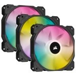 CORSAIR iCUE SP120 RGB ELITE Performance 120mm PWM Triple Fan Kit with iCUE Lighting Node CORE