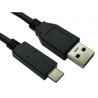 1m USB 3.1 Type C (M) to Type A (M) Cable - Black