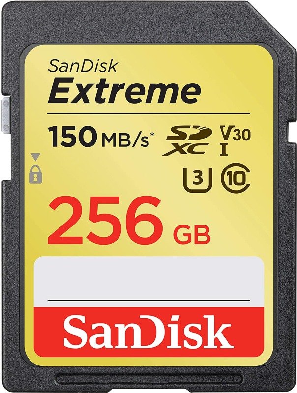 SanDisk Extreme 256GB SDXC Memory Card up to 150MB/s UHS-I Class 10 U3 V30