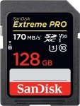 SanDisk Extreme PRO 128GB SDXC Memory Card up to 170MB/s, UHS-I, Class 10, U3, V30