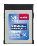 Integral 64GB CFexpress Card Read 1700MBs/Write 1600MBs Sustained Write 800MBs RAW 8K Video 4K Video @ 120fps