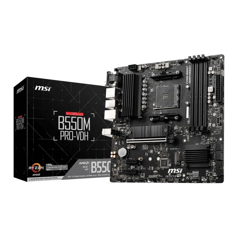 MSI AMD B550M PRO-VDH AM4 DDR4 Micro ATX Gaming Motherboard