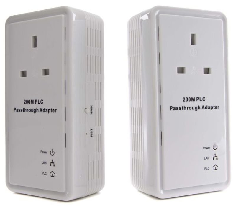 Extra Value 200Mbps Pass-through Powerline Adapter - Twin Pack