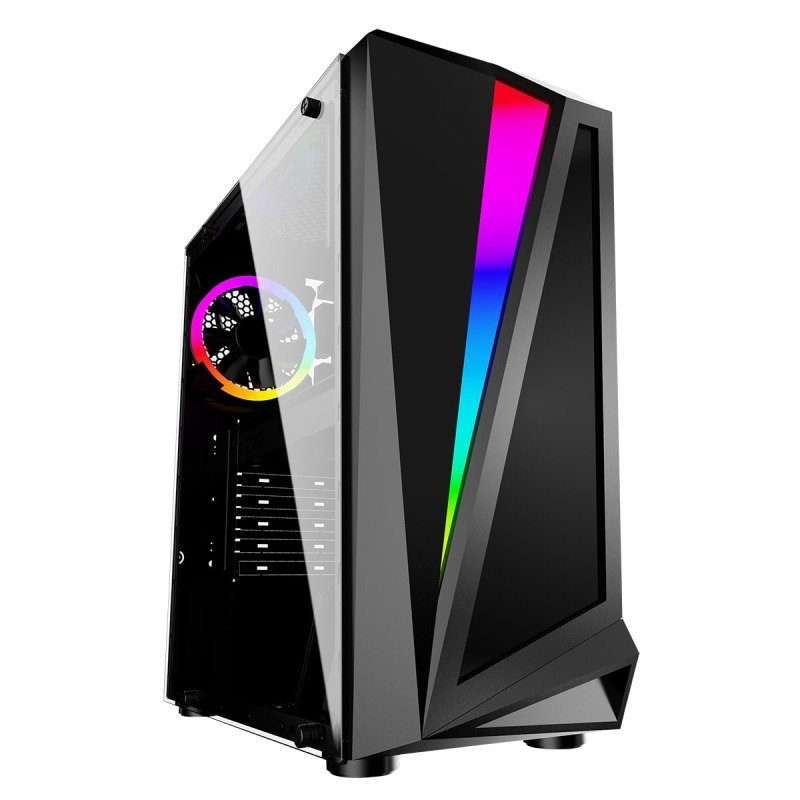 Neutron Lab Advantage 340 R Tempered Glass RGB PC case - Black
