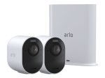 Arlo Ultra2 Wireless Home Security Camera System CCTV, 6-month battery life, WiFi, Alarm, Colour Night Vision, Indoor or Outdoor, 4K UHD, 2-Way Audio, Spotlight, 180° View, 2 Camera Kit, VMS5240
