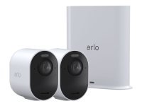 Arlo Ultra2 Wireless Outdoor 4K CCTV Camera System, 6-Month Battery, Colour Night Vision, Weather Resistant, Integrated Spotlight, 2-Way Audio, 2 Cam Kit, 90-Day Free Trial of Arlo Secure, White