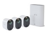 Arlo Ultra2 Wireless Home Security Camera System CCTV, 6-month battery life, WiFi, Alarm, Colour Night Vision, Indoor or Outdoor, 4K UHD, 2-Way Audio, Spotlight, 180° View, 3 Camera Kit, VMS5340