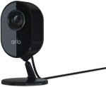 Arlo Essential Indoor Home Security Camera System CCTV, 1080p, 2-Way Audio, Animal & Pet Detection, Alerts, Built-in Siren, Night Vision, Wired, With 90-Day Free Trial of Arlo Secure Plan, Black