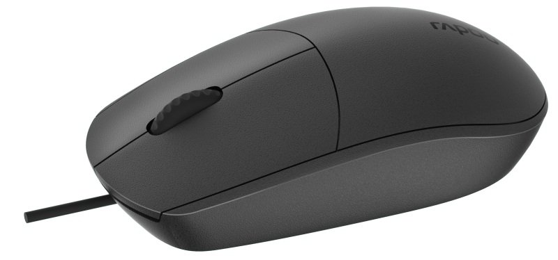Rapoo N100 Wired Mouse, Black