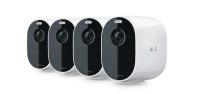Arlo Essential Spotlight Outdoor Security Camera, Wireless CCTV, 4 Cam Kit, Direct to WiFi, 1080p, Colour Night Vision, 2-Way Audio, 6-Month Battery, 90-Day Free Trial Arlo Secure Plan, White
