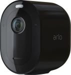Arlo Pro4 Wireless Outdoor Home Security Camera, CCTV, 6-Month Battery, Colour Night Vision, 2K, 2 Way Audio, Built-in Siren, No Hub Needed, 90-Day Free Trial of Arlo Secure Plan, Black