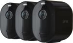 Arlo Pro 4 Wireless Spotlight Security Camera - Black (3 Pack)