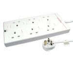 Cables Direct RB-10-6GANGSWD Surge Protector - 6 AC outlets - 10 m