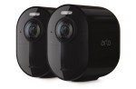Arlo Ultra2 Wireless Outdoor 4K CCTV Camera System, 6-Month Battery, Colour Night Vision, Weather Resistant, Integrated Spotlight, 2-Way Audio, 2 Cam Kit, 90-Day Free Trial of Arlo Secure, Black