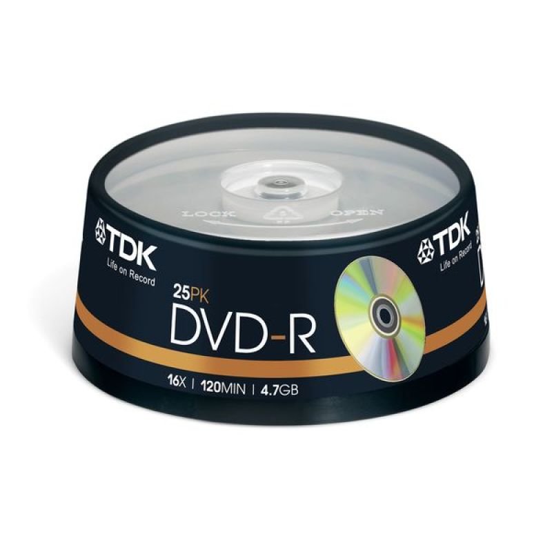 Tdk 16x Dvd R Discs 25 Pack Spindle