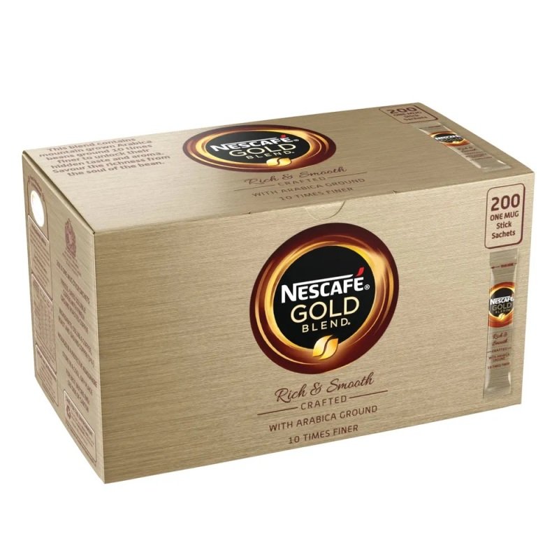 NESCAFÉ Gold Blend Instant Coffee Stick Packs - Box of 200
