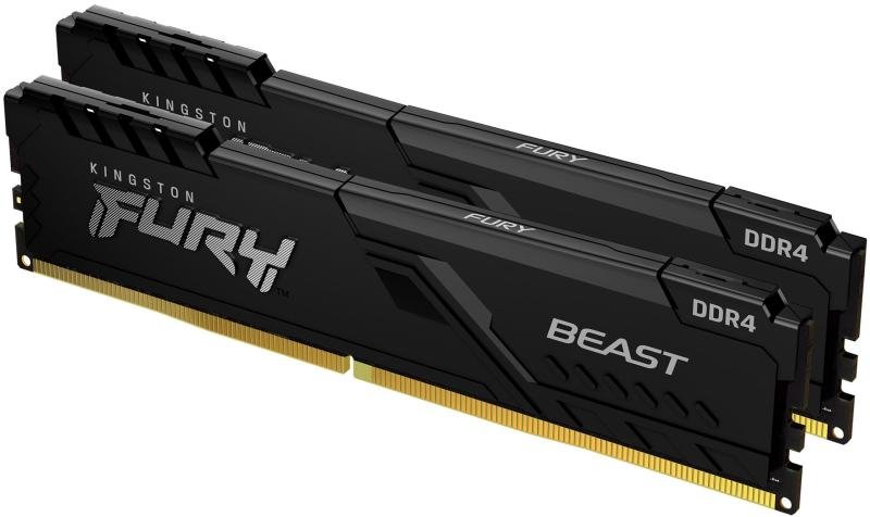 Kingston FURY Beast 16GB (2 x 8GB) 3200MHz DDR4 RAM - Black