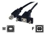StarTech.com 1 ft Panel Mount USB Cable B to B - F/M 0.3m